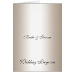 Silver Wedding Program Cards
