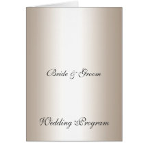 Silver Wedding Program Cards
