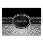 Silver Zebra Thank You Cards