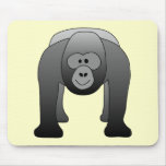 Silverback Gorilla Cartoon Mouse Pads