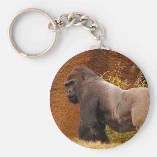 Silverback Gorilla Photo Keychain