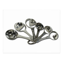 SilverDividedMeasuringSpoons073011 Post Card