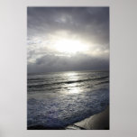 Silvery Blue Sunset Posters