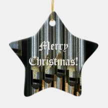 Silvery organ pipes Christmas ornament