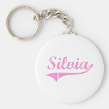 Silvia Classic Style Name Keychains