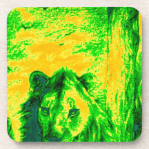 Simba vintage vert Hakunamatata Simba Marara de li Dessous-de-verre