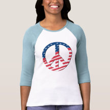 SIMBOLO DE LA PAZ USA TEE SHIRTS