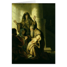 Simeon and Hannah in the Temple, c.1627 Greeting Card