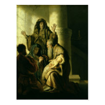 Simeon and Hannah in the Temple, c.1627 Post Cards