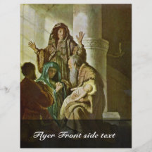 Simeon In The Temple. By Rembrandt Van Rijn Flyer