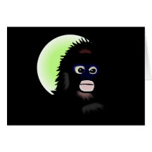 simian monkey greeting card
