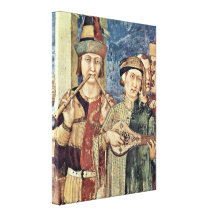 Simone Martini - Musicians Stretched Canvas Print