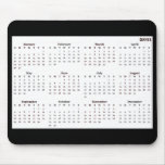 Simple 2011 Calendar Mousepad