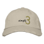 Simple 3 hat embroidered baseball caps