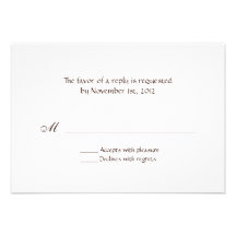 Simple, All Occasion Brown Text Reply Cards
