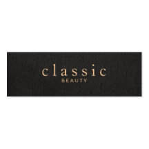 Simple and Elegant Beauty Black Linen Look Business Card Templates