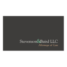 Simple Attorney at Law Business Card