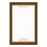 simple biege and brown personalized stationery