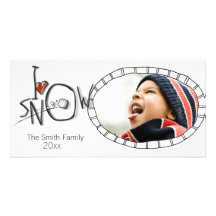 simple black and white photo card