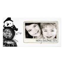 simple black and white photo card