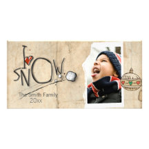 simple black and white photo card