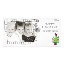 simple black and white photo card