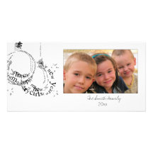 simple black and white photo card