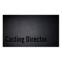 Simple Black Casting Director Business Card