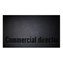 Simple Black Commercial Director Business Card