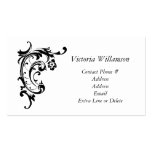 Simple Black Scroll Ornament Design Business Card Templates