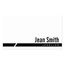 Simple Black Stripe Jewellery Business Card