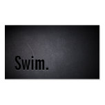 Simple Black Swim Instructor Business Card