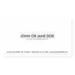 simple black & white business card templates