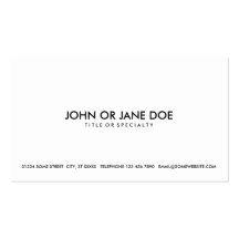 simple black & white business card templates