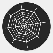 SIMPLE BLACK & WHITE SPIDER WEBS STICKER