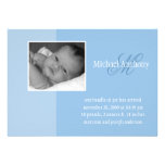 Simple Block Birth Announcement (Blue)