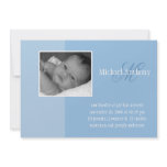 Simple Block Birth Announcement (Blue)