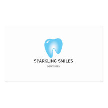 Simple Blue Dentist Business Card