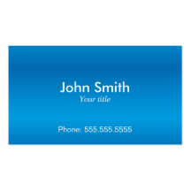 Simple Blue Gradient Waves Effects Business Card