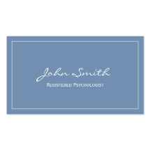 Simple Blue Registered Psychologist Business Card