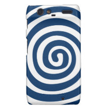 Simple Blue Spiral Motorola Droid RAZR Covers