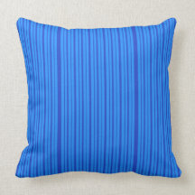 Simple blue striped abstract pillow