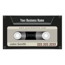 Simple Cassette Tape DJ Business Card
