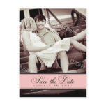 Simple Chandelier Save the Date Photo Postcard