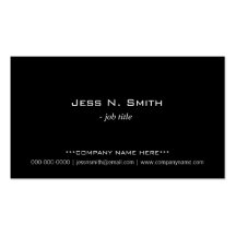Simple, cool, elegant black business cards.