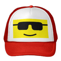Simple Cool Shades Yellow Face Mesh Hats