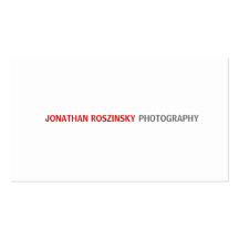 Simple Crimson Text Business Card