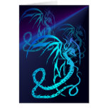 Simple Critters-Electric Dragon Greeting Card