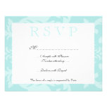 Simple Damask Robin's Egg Blue RSVP Custom Announcements