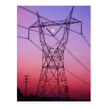 Simple de ligne électrique cartes postales